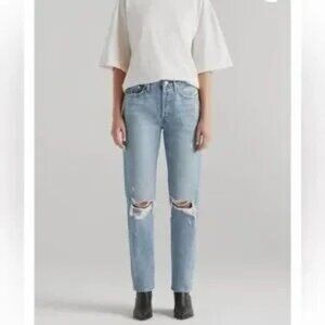 Edwin 1947 Women's Cai High Waisted Straight Leg Jean High Hopes Size 24 NWT
